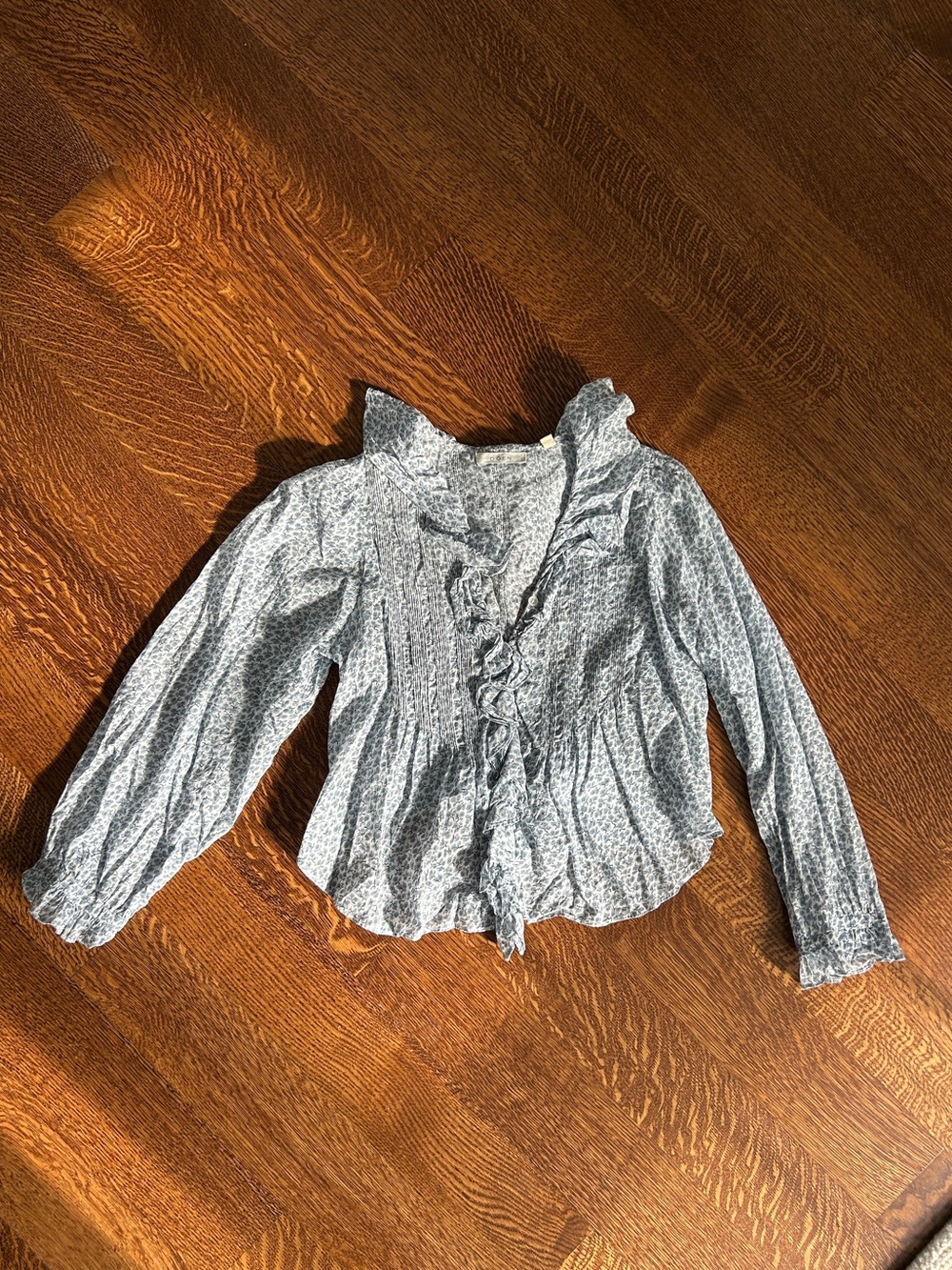 NWOT Doen Leanna Blue Floral Shirt - Picture 3 of 7